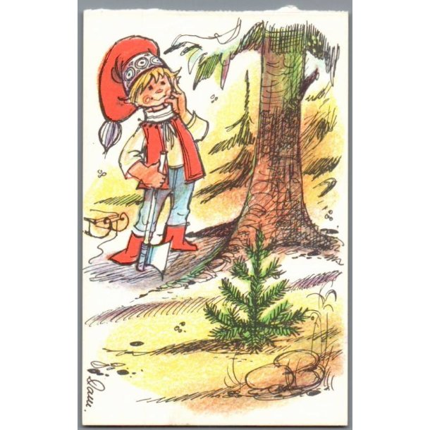 Dam - Julekort - Ubrugt
