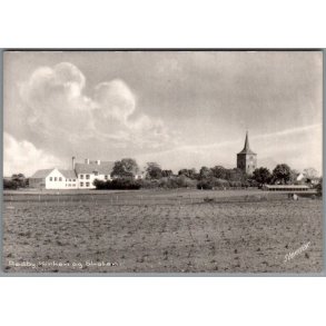 R�dby - Kirken og Skolen - Postkort - Ubrugt