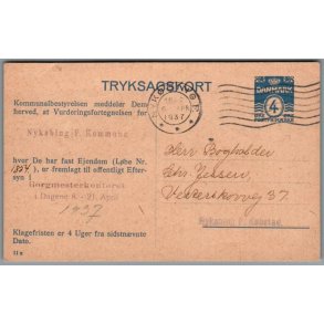 Tryksagskort - Nyk�bing F. Kommune - Brugt