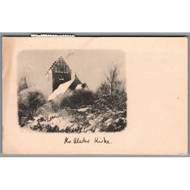 N�rre  Alslev Kirke - Postkort - Brugt