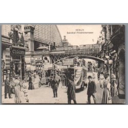 Berlin - Bahnhof  Fridrickstrasse - Postkort - Tyskland - Brugt