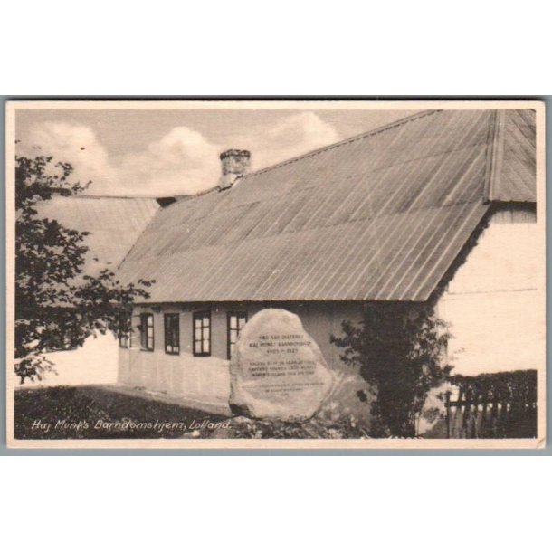 Kaj Munks Barndomshjem - Lolland - Postkort - Ubrugt