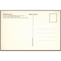 Bugatti - Type 40 - Aalholm Slot - Nysted - Postkort - Ubrugt