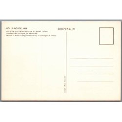 Rolls Royce - 1929 - Aalholm Slot - Nysted - Postkort - Ubrugt