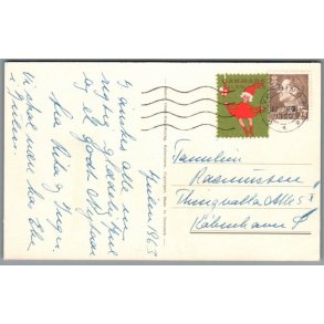 Julemrke 1963 p Postkort