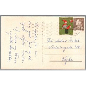 Julemrke 1963 p Postkort