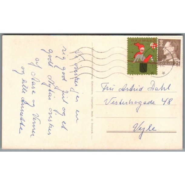 Julemrke 1963 p Postkort