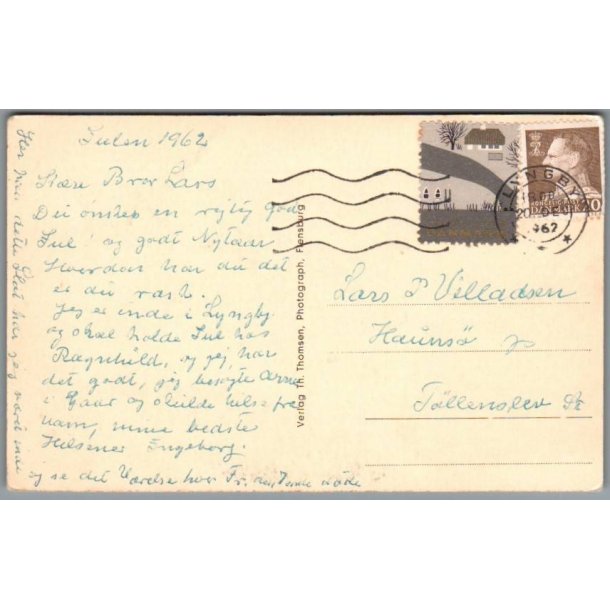 Julemrke 1962 p Postkort