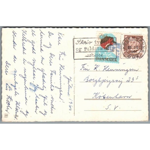 Julemrke 1960 p Postkort