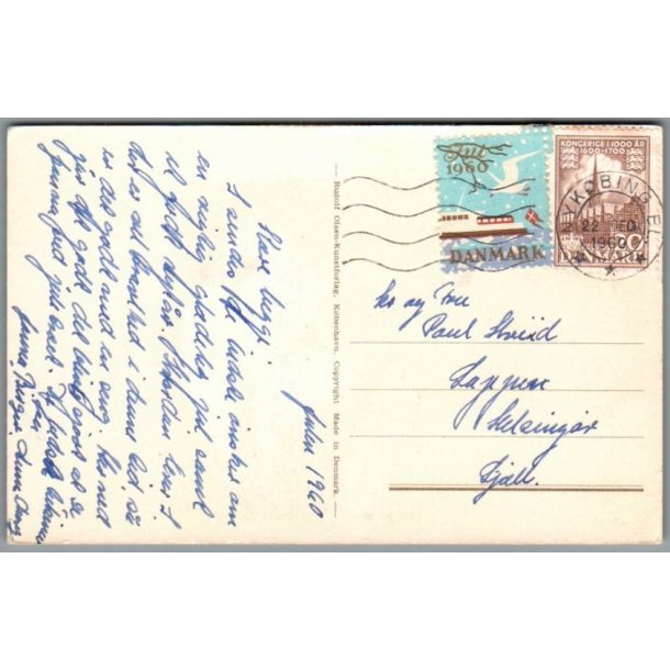 Julemrke 1960 p Postkort