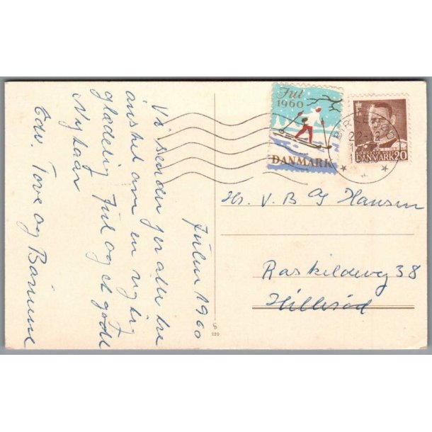 Julemrke 1960 p Postkort