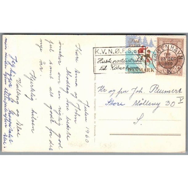 Julemrke 1960 p Postkort