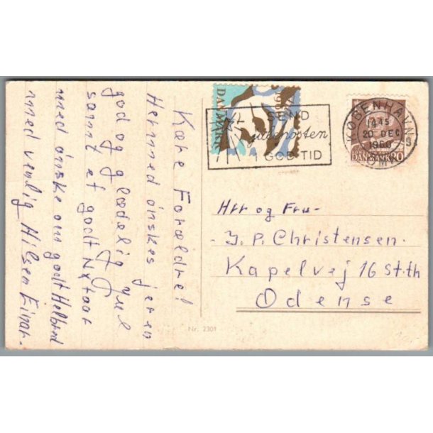 Julemrke 1960 p Postkort