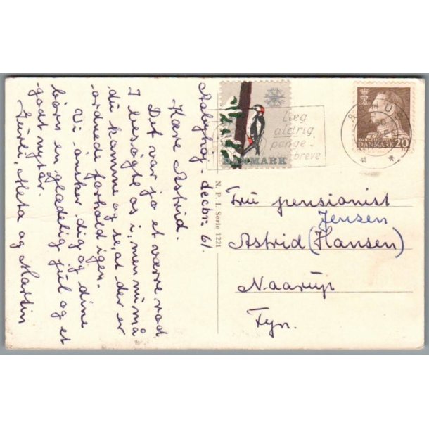 Julem�rke 1961 p� Postkort