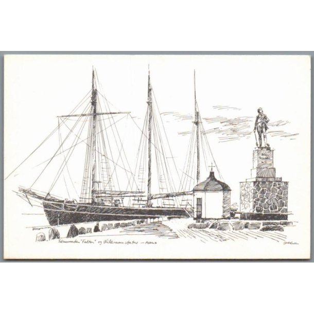 Illum - Skonnerten Fulton og Wilemoes Statue- Assens- Dansk S�mandskirke u/n - Ubrugt