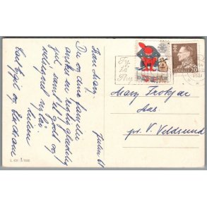 Julem�rke 1961 p� Postkort