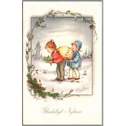 Julem�rke 1961 p� Postkort