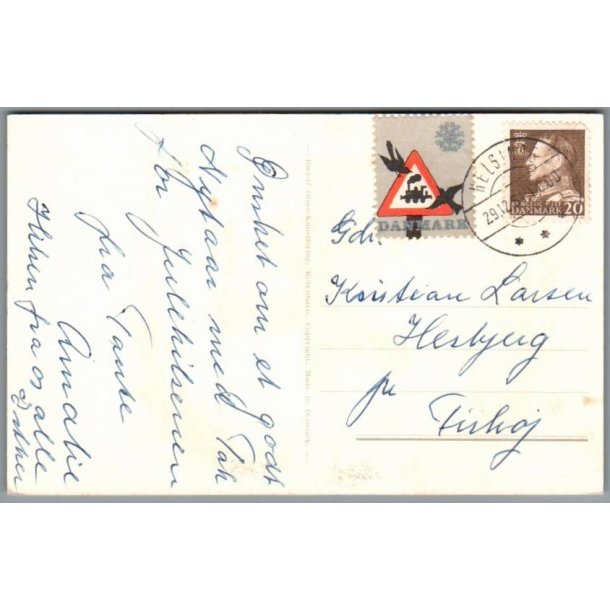 Julem�rke 1961 p� Postkort