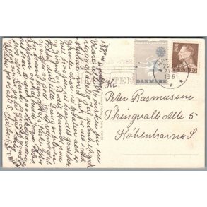 Julem�rke 1961 p� Postkort