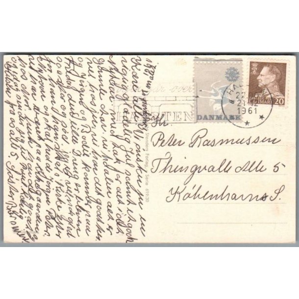 Julem�rke 1961 p� Postkort