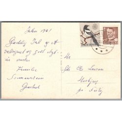 Julem�rke 1961 p� Postkort