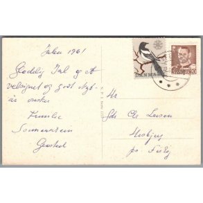Julem�rke 1961 p� Postkort
