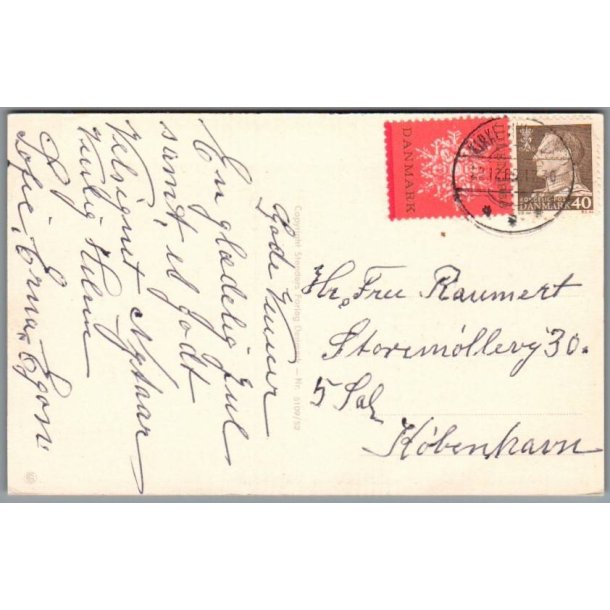 Julemrke 1966 p Postkort