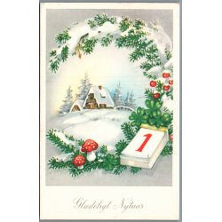 Julemrke 1966 p Postkort