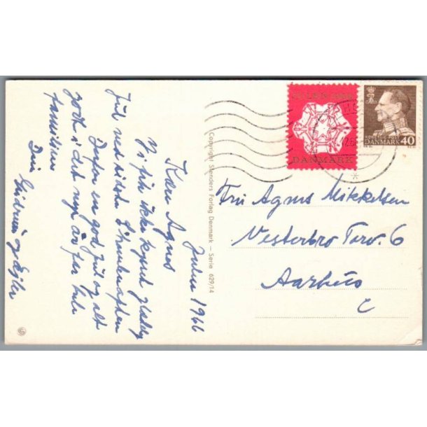 Julemrke 1966 p Postkort