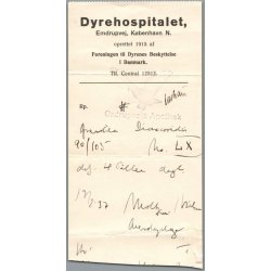 Recept - Ordrupvejs Apotek - Dyrehospitalet - 13 - 8 - 1937