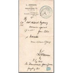 Recept - Trianglens Apotek - L�ge L. Johnsen - 3 - 11 - 1917
