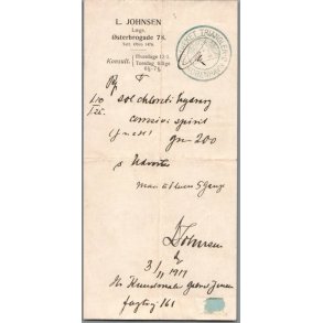 Recept - Trianglens Apotek - L�ge L. Johnsen - 3 - 11 - 1917
