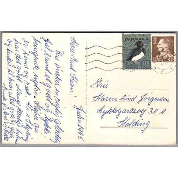 Julemrke 1965 p Postkort