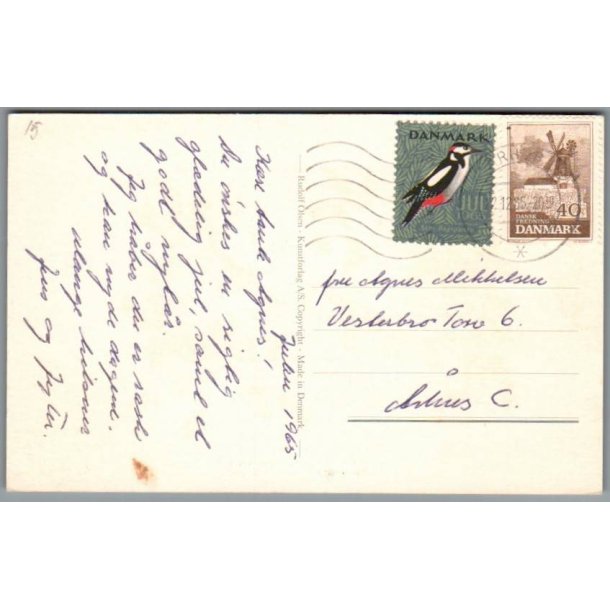 Julemrke 1965 p Postkort