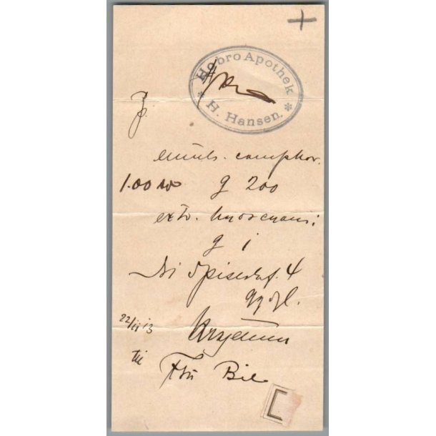 Recept - Hobro Apotek - 22 - 11 - 1913