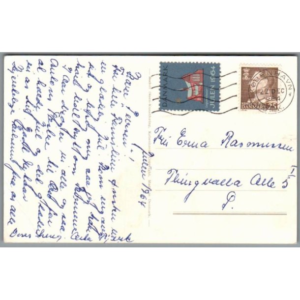 Julemrke 1964 p Postkort