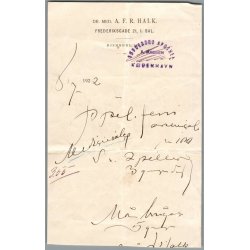 Recept - S�nderbros Apotek - Dr.Med A.F.R. Halk - 5 - 7 - 1922