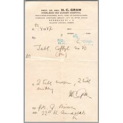 Recept - KGL - Hof  Apotek - Prof.Dr. Med H.C. Gram - 22 - 4 - 1947