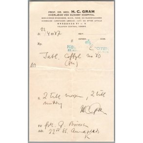 Recept - KGL - Hof  Apotek - Prof.Dr. Med H.C. Gram - 22 - 4 - 1947