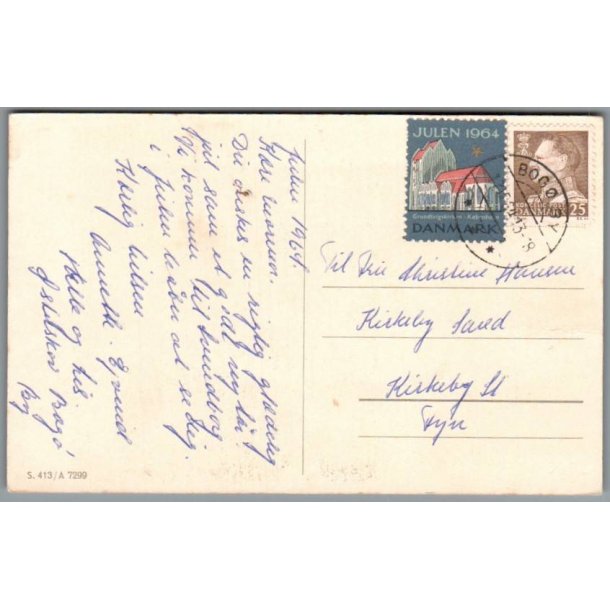 Julemrke 1964 p Postkort