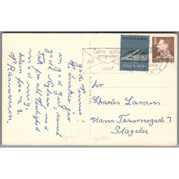 Julemrke 1964 p Postkort