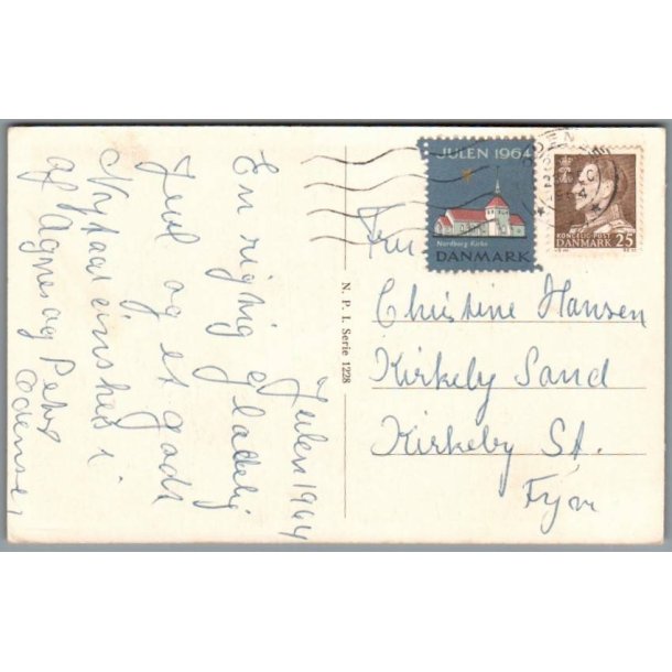 Julemrke 1964 p Postkort