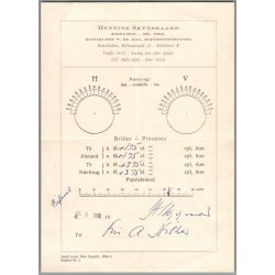 Brille Recept - Henning Skydsgaard - Kbh.K  - 21 - 3 - 1958