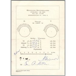 Brille Recept - Henning Skydsgaard - Kbh.K  - 21 - 9 - 1961
