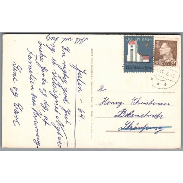 Julemrke 1964 p Postkort