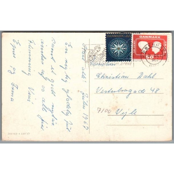 Julemrke 1967 p Postkort