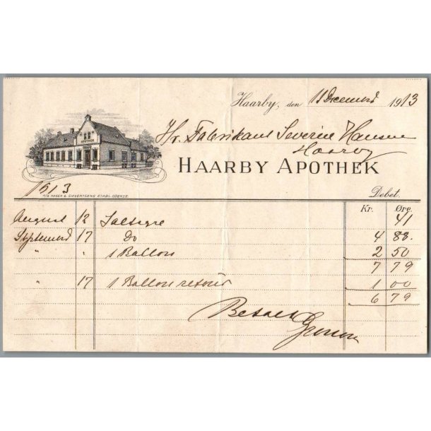 Recept - Haarby Apotek - 11 - 12 - 1913