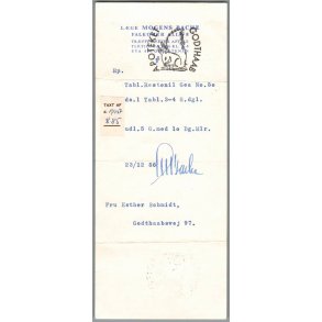 Recept - Apoteket Godthaab - L�ge Mogens Bache - 23 - 12 - 1956