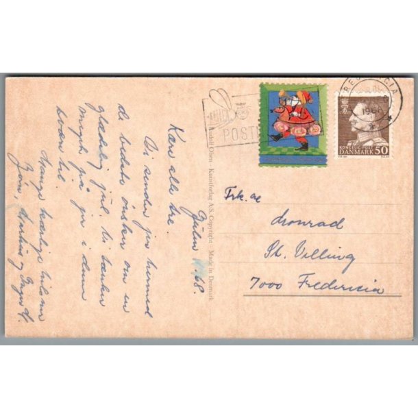 Julemrke 1968 p Postkort
