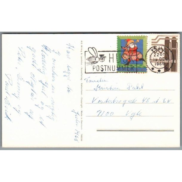 Julemrke 1968 p Postkort